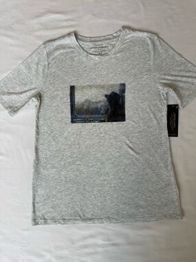 NWT Banana Republic Light Heather Gray Tee.